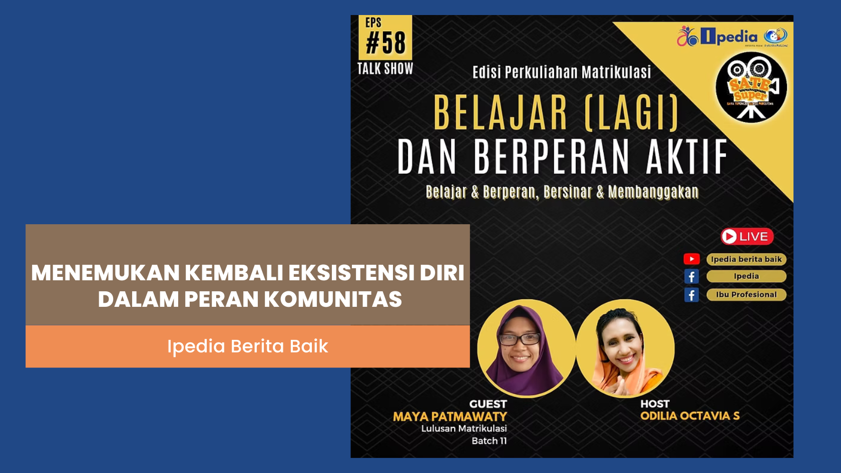 Menemukan Kembali Eksistensi Diri dalam Peran Komunitas